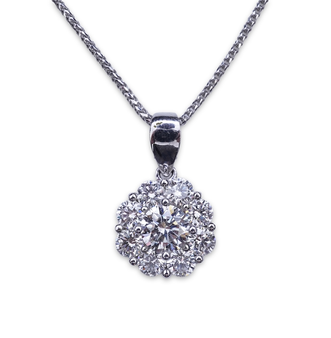 A diamond pendant necklace